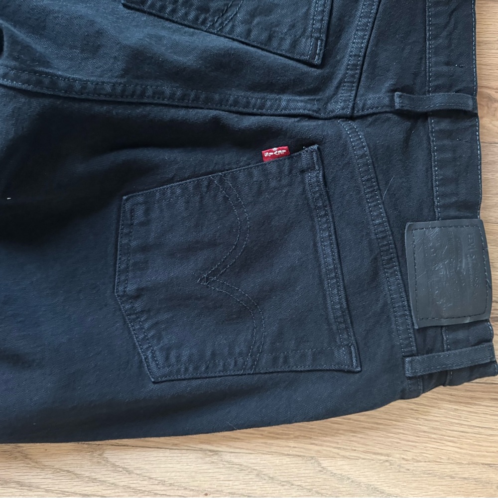 Black Levi Denim Wedgie Straight Jeans